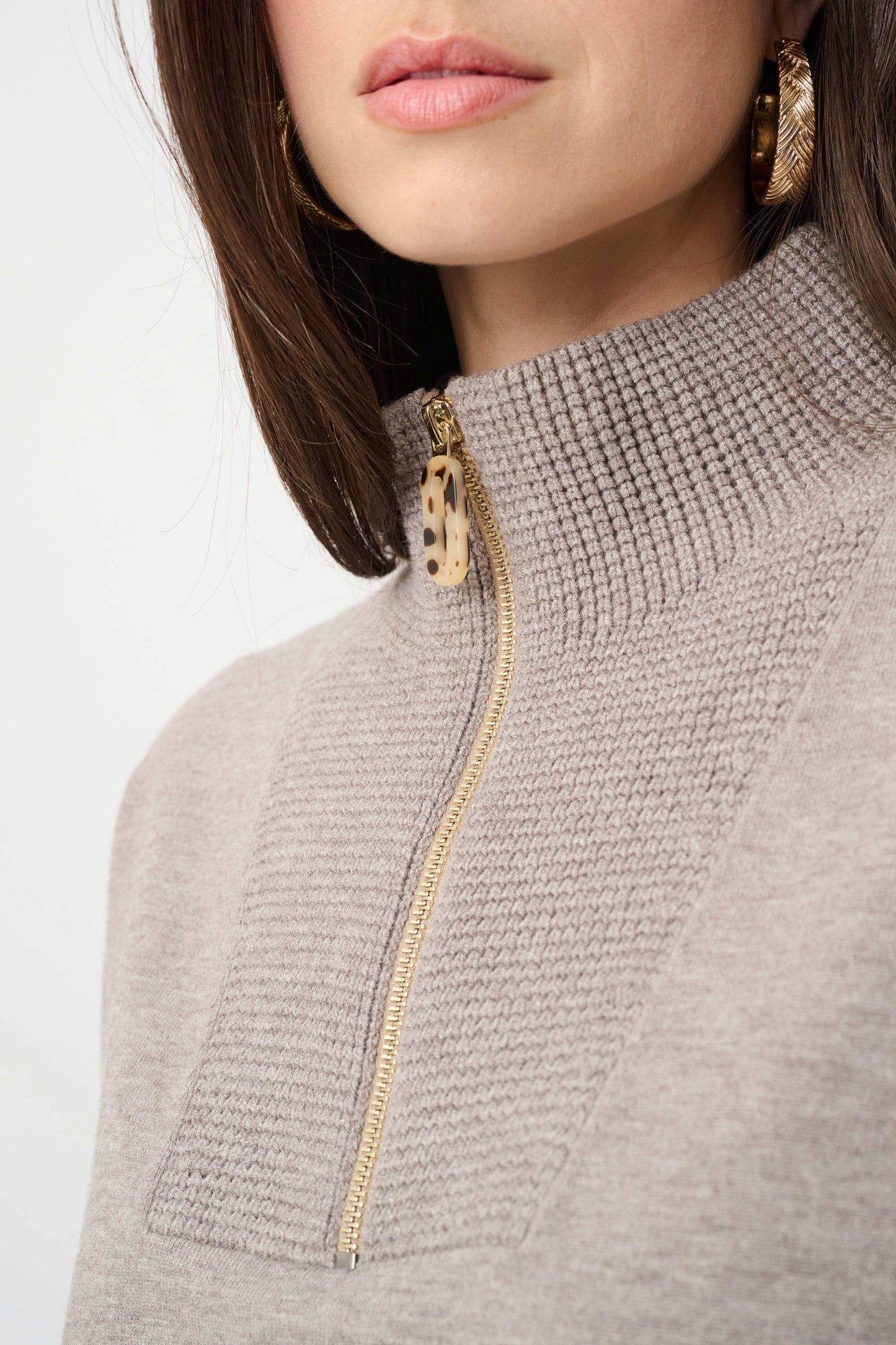 Brushed Funnel-Neck Sweater