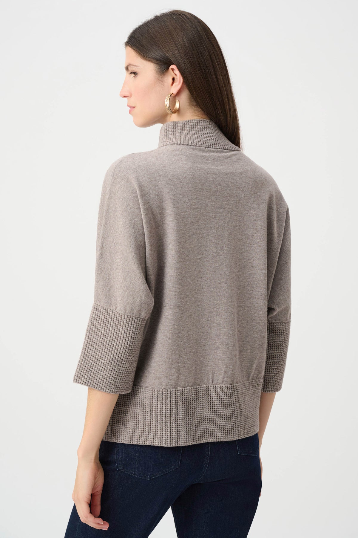 Brushed Funnel-Neck Sweater