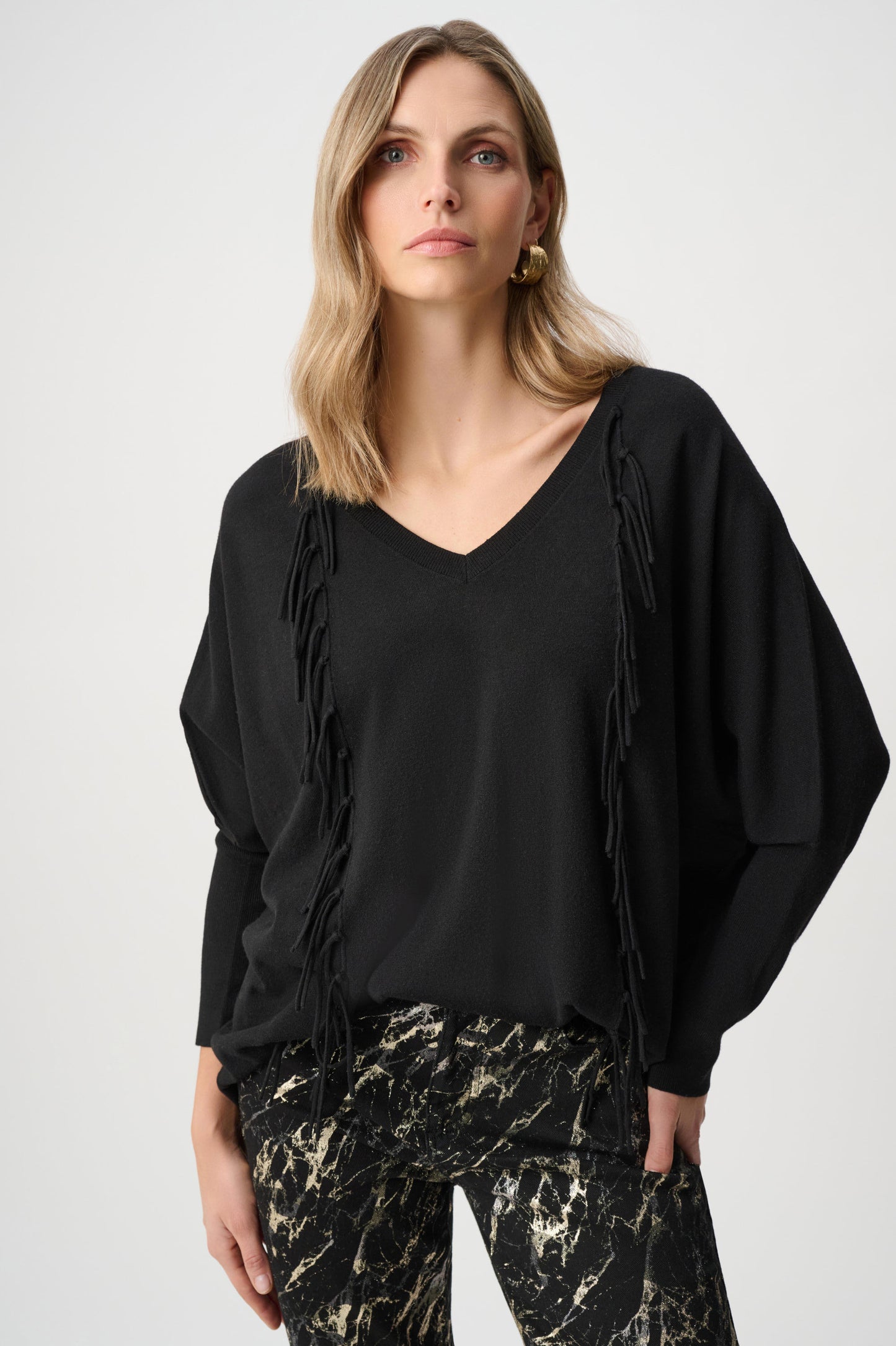 Knit Fringed Sweater