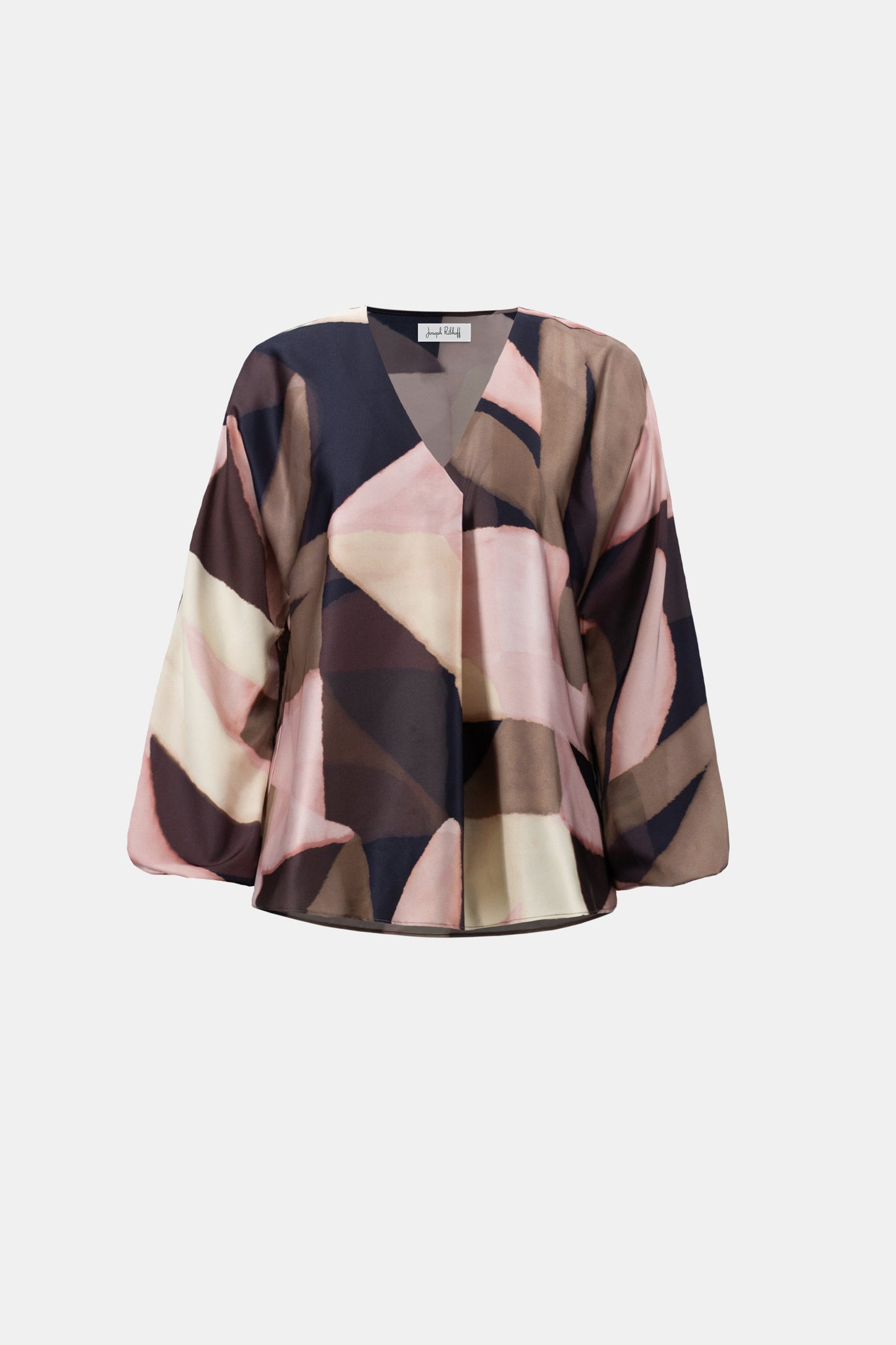 Geometric Print Recycled Satin Top