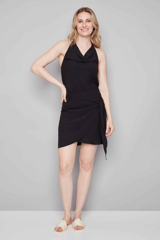Poppy Air Flow Tie Front Skirt - Black