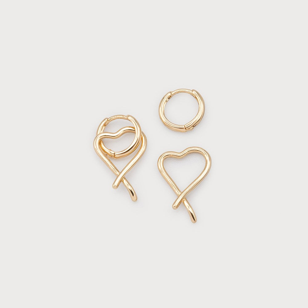 Hearts on Hoops Earrings