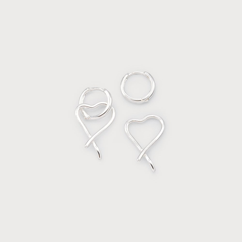 Hearts on Hoops Earrings