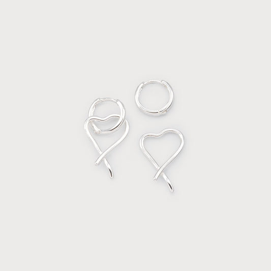 Hearts on Hoops Earrings