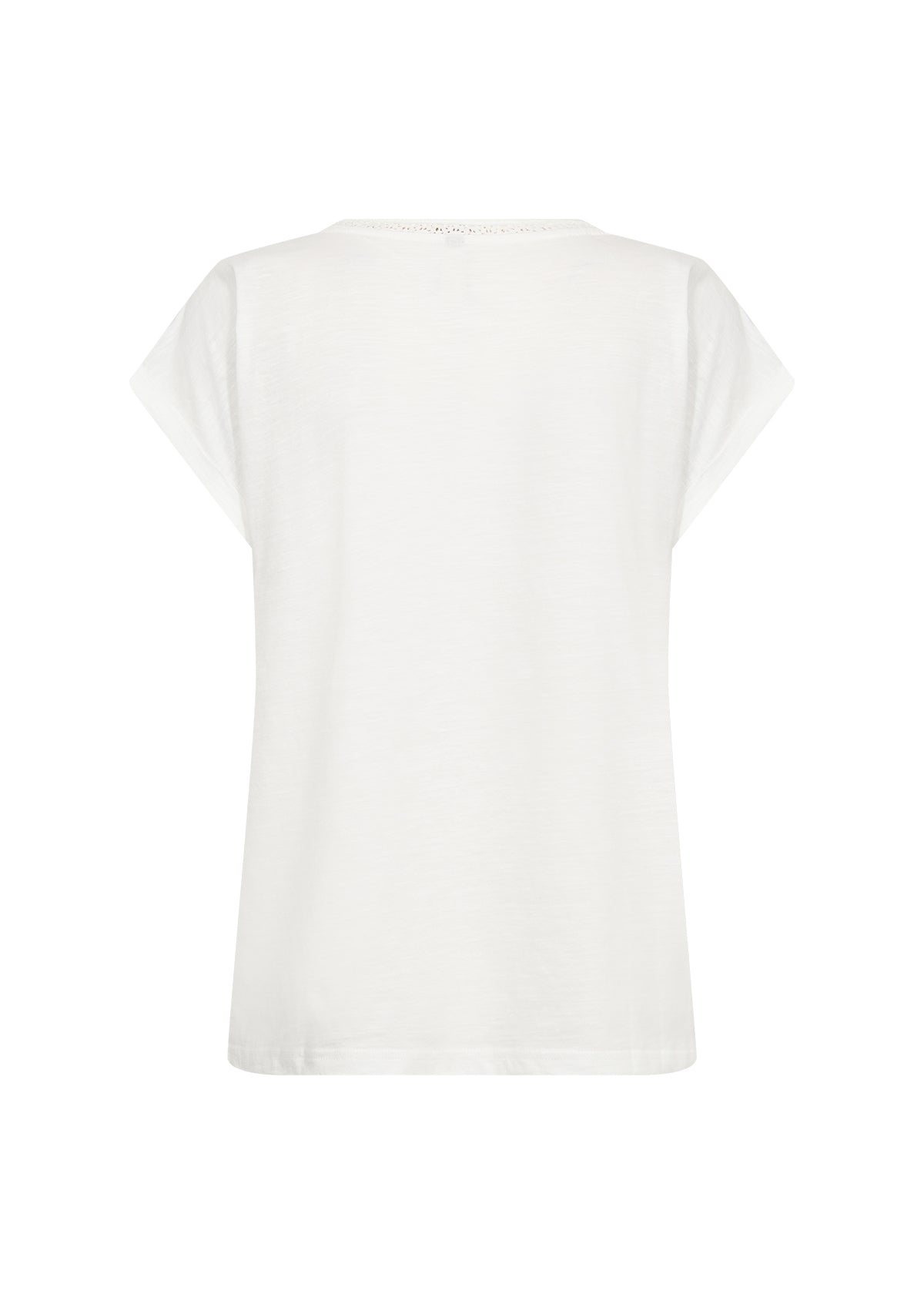 Babette V Neck Lace Detail Tee