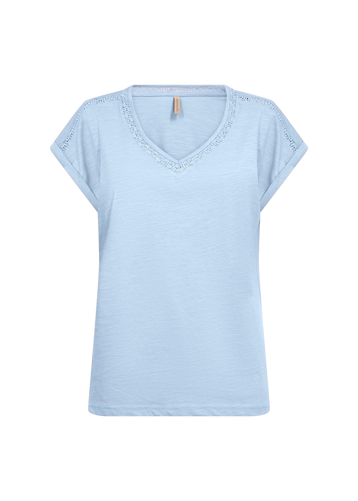 Babette V Neck Lace Detail Tee