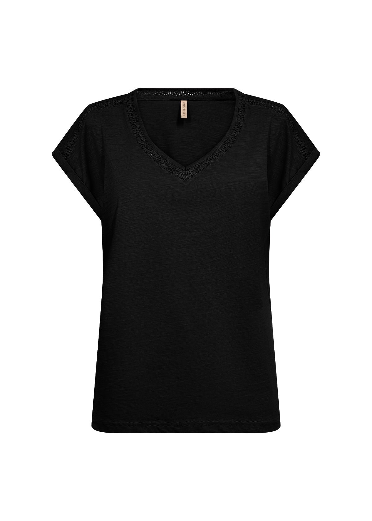 Babette V Neck Lace Detail Tee