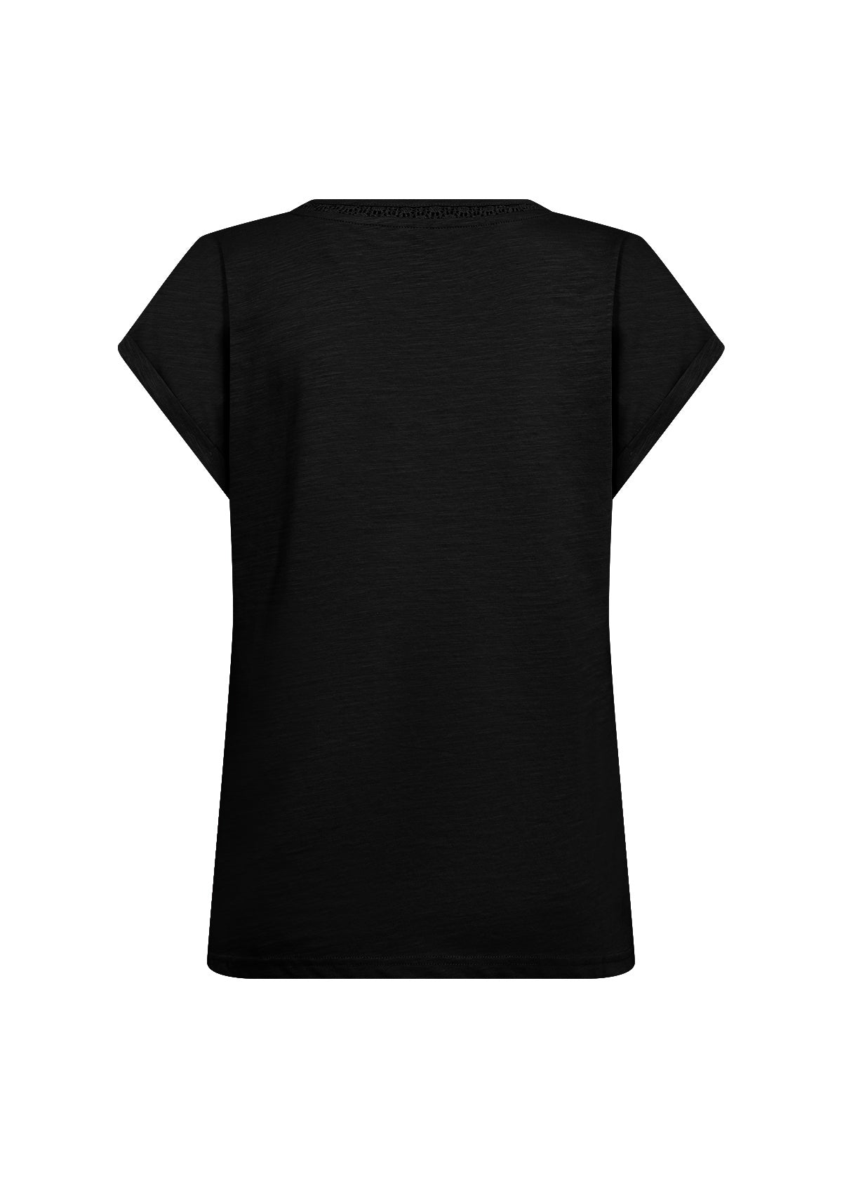 Babette V Neck Lace Detail Tee