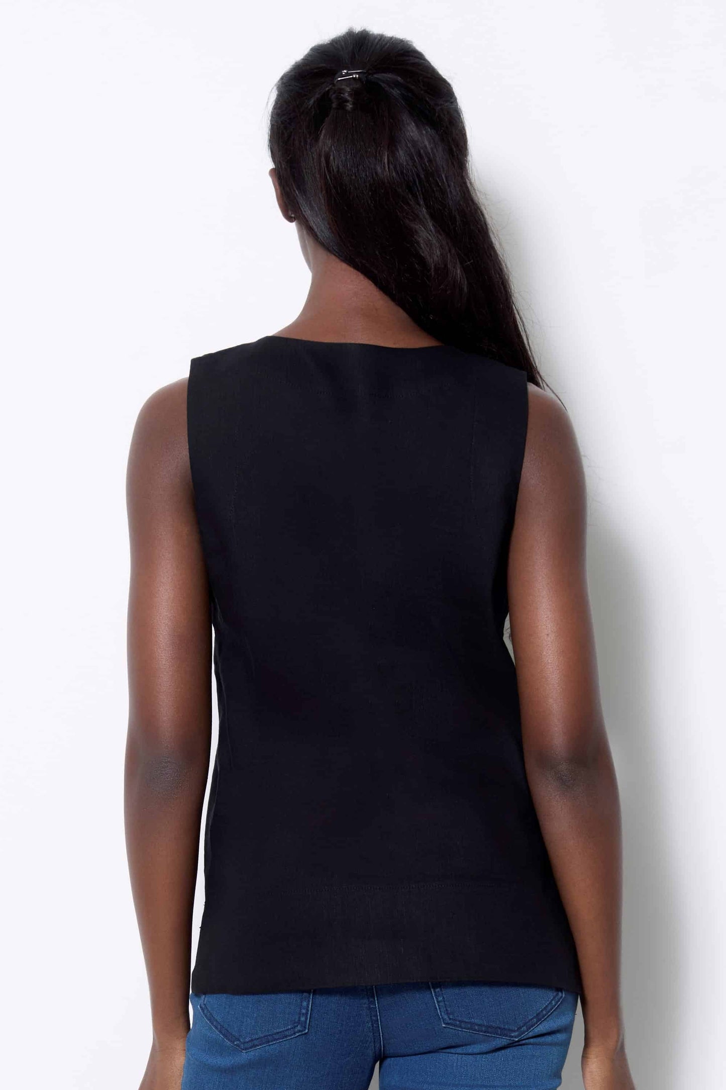 Linen Sleeveless Top