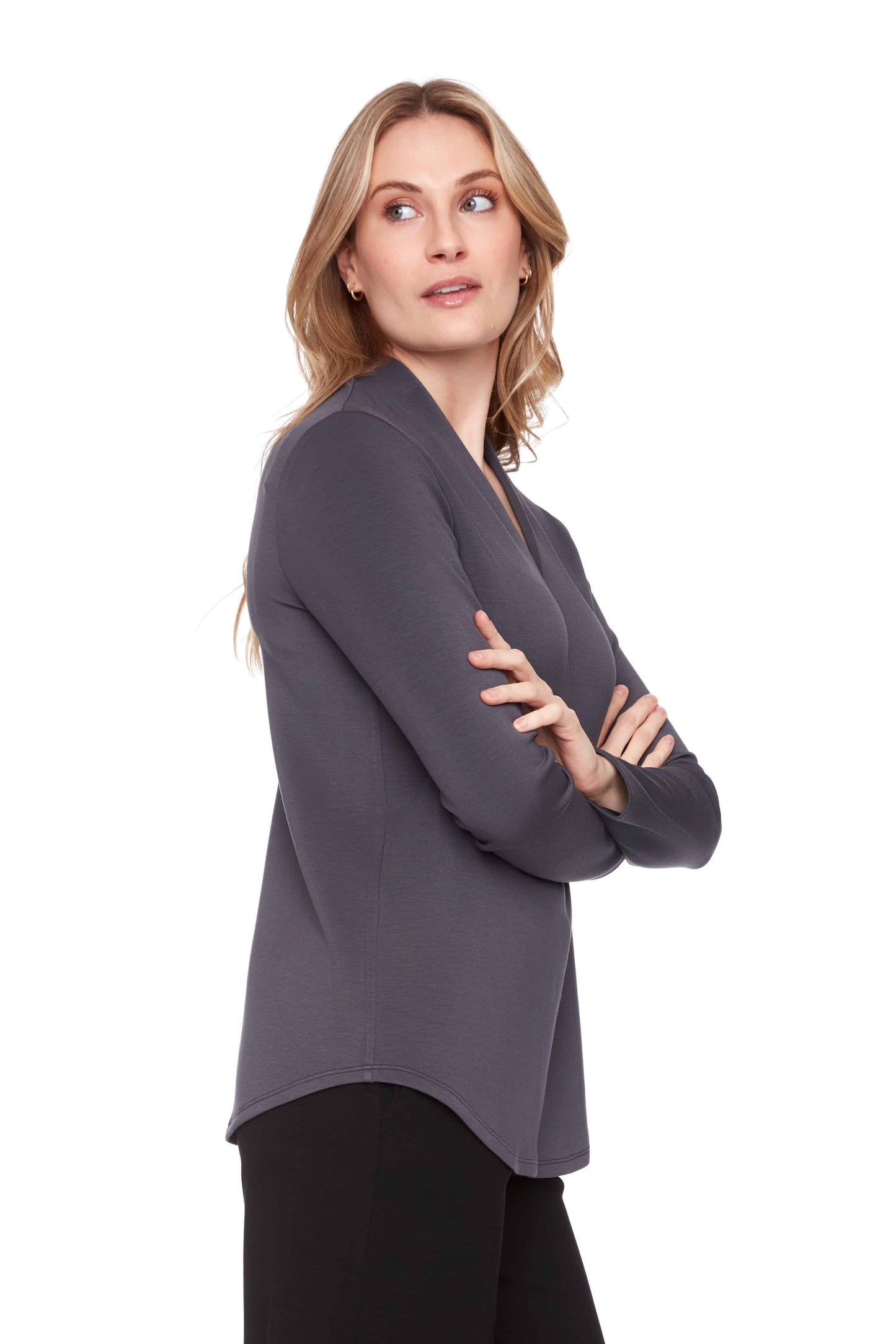 Butter Long-Sleeve V Neck Top