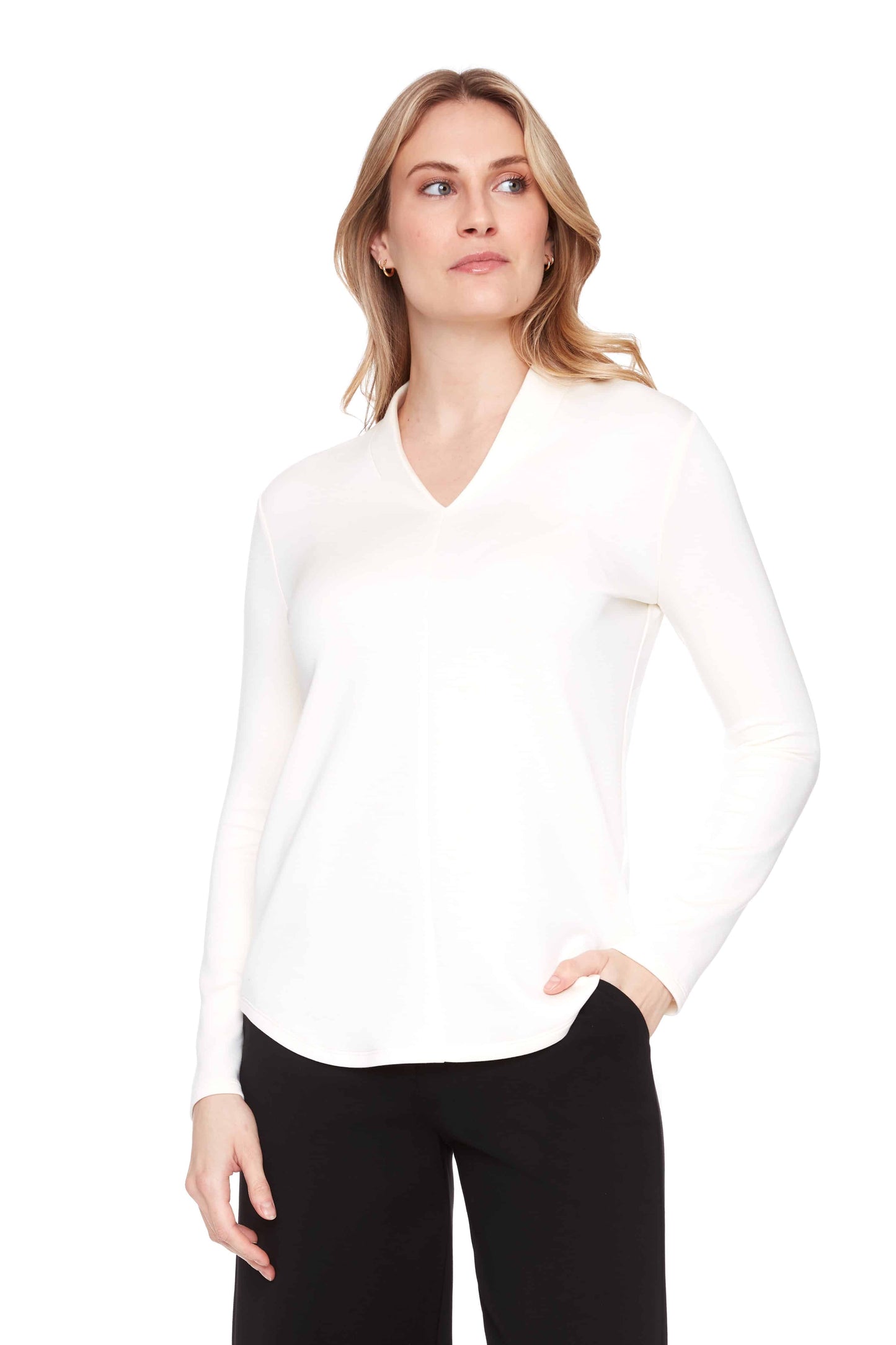 Butter Long-Sleeve V Neck Top