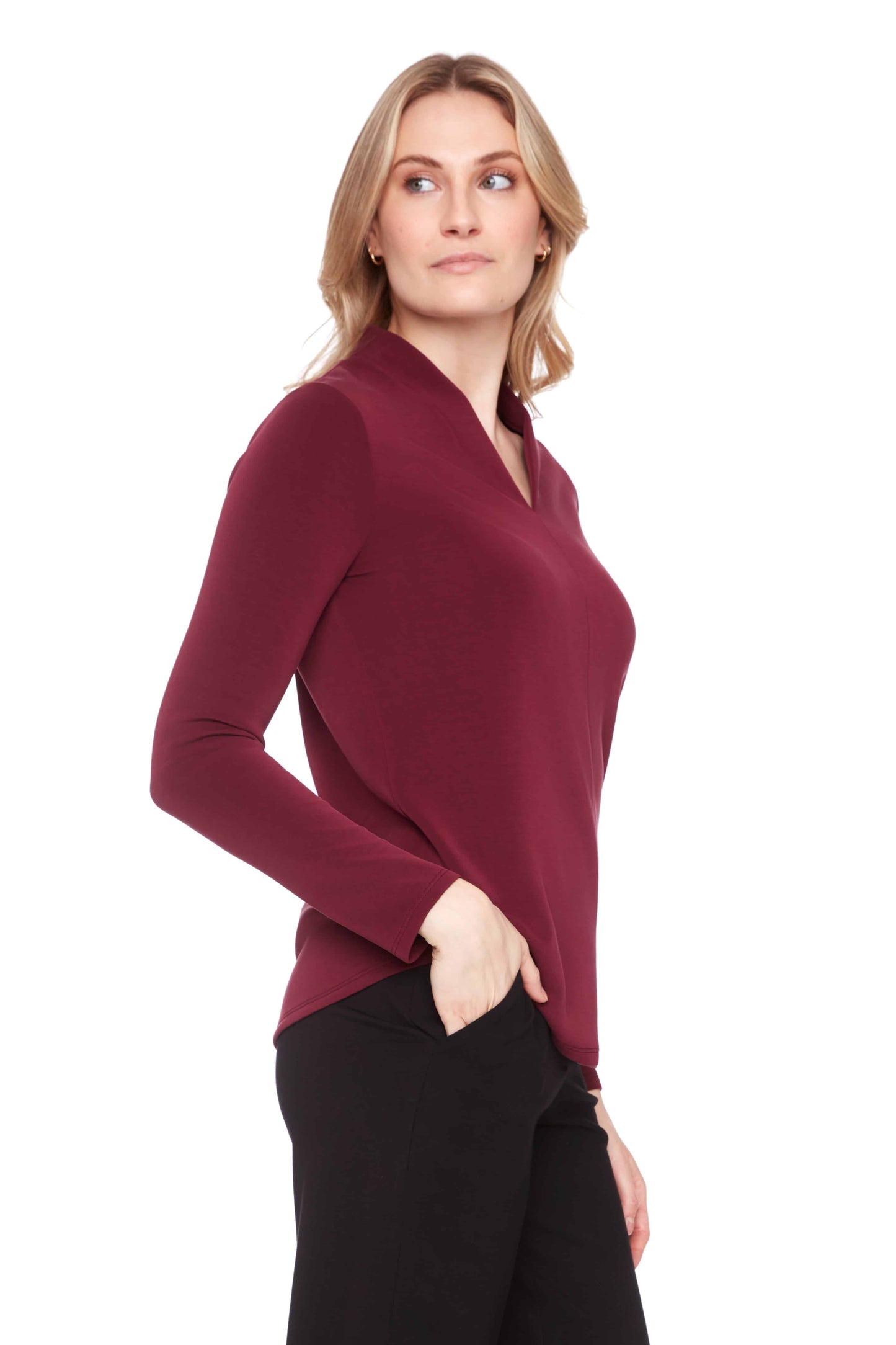 Butter Long-Sleeve V Neck Top