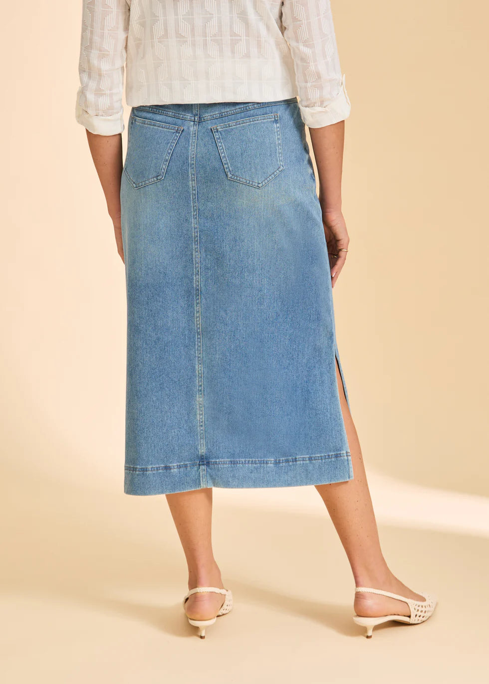 Pull On Skirt with Slits