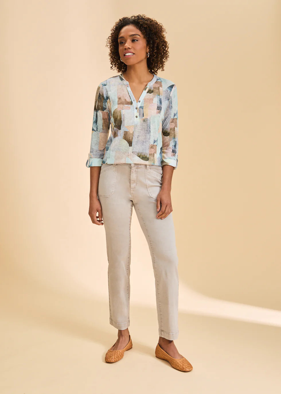 Henley Top - Coppertone