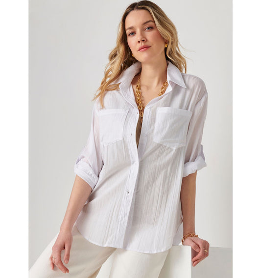 Crinkle Boyfriend Shirt