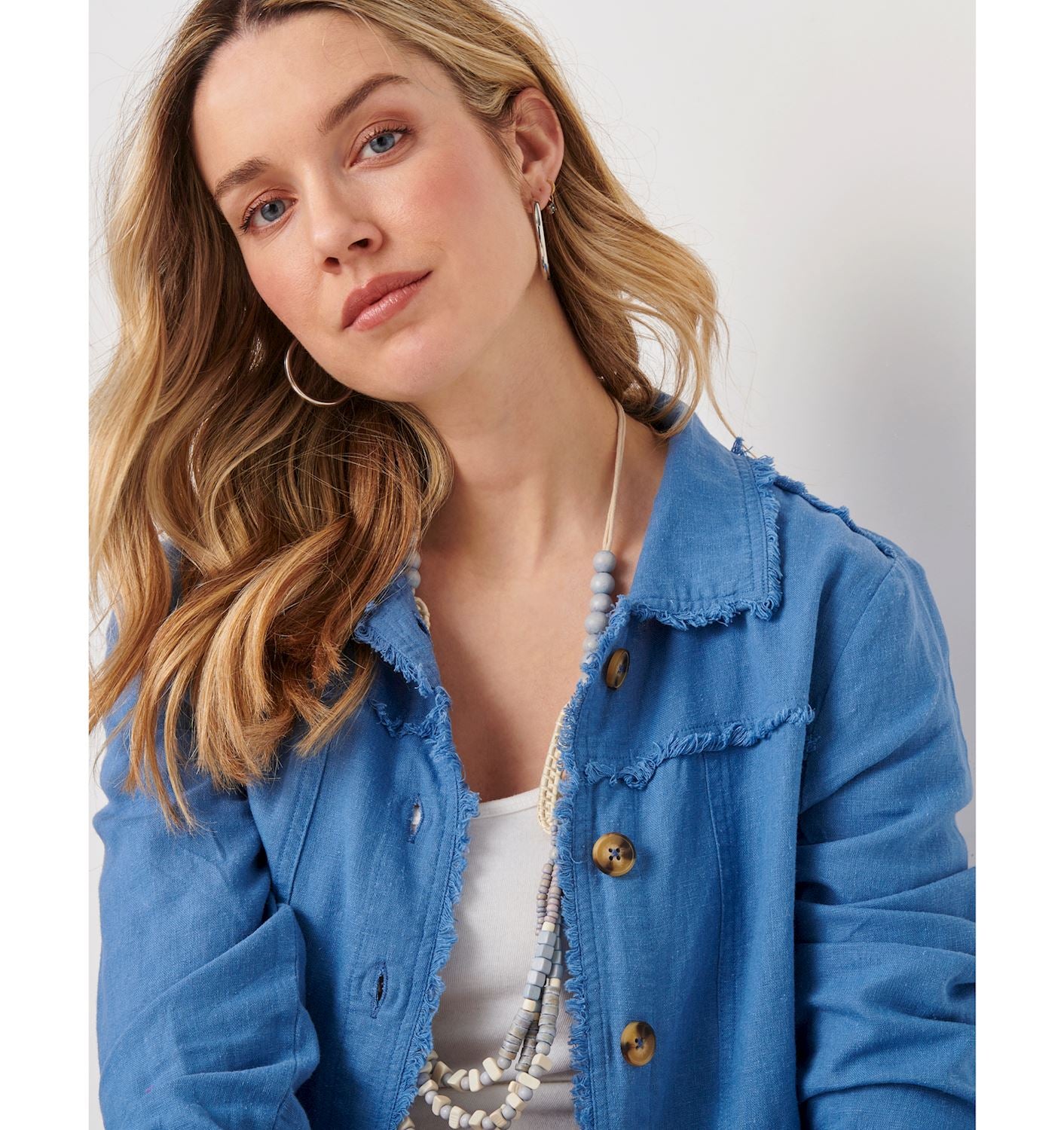 Relaxed Linen Blend Jacket
