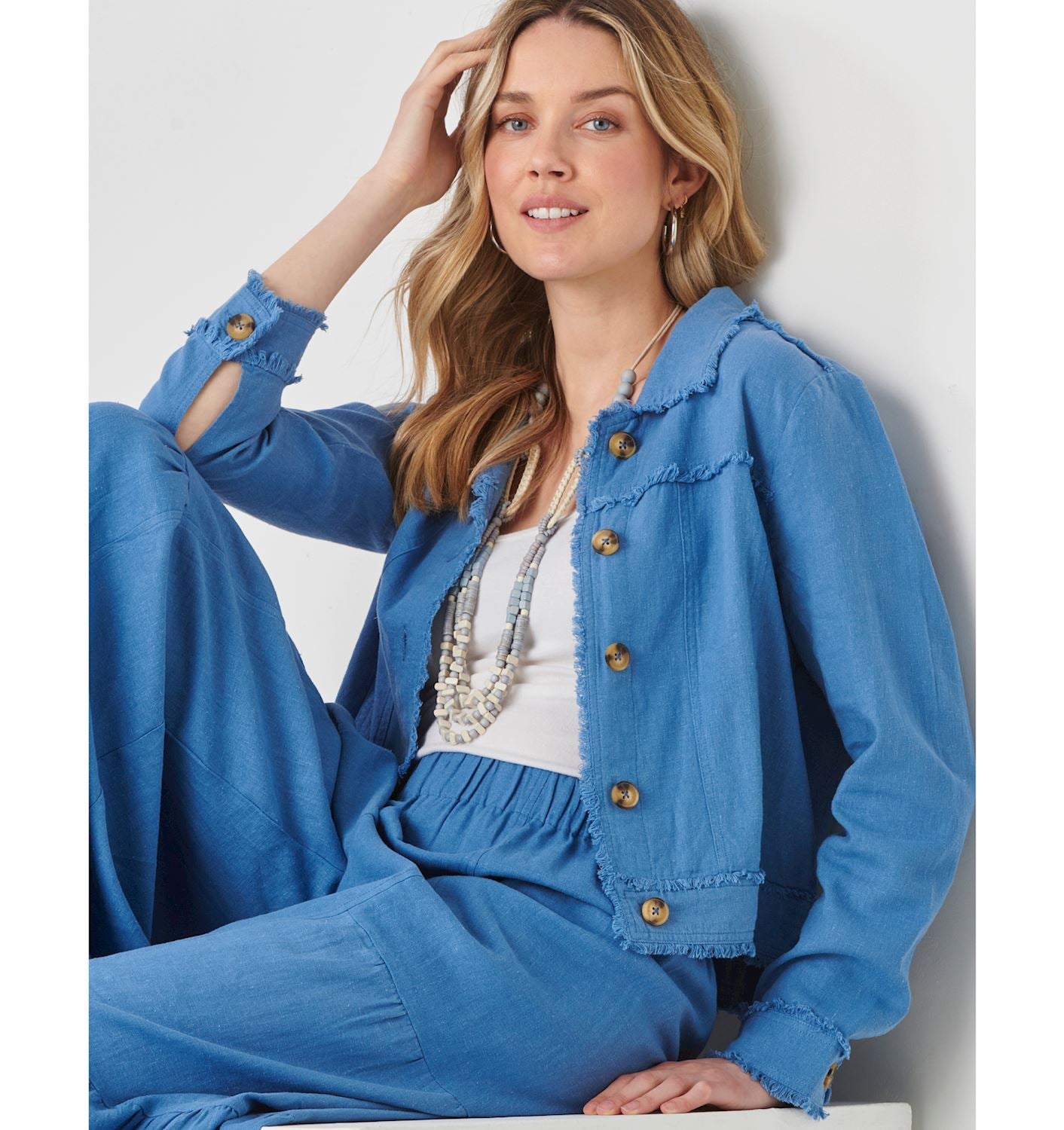Relaxed Linen Blend Jacket