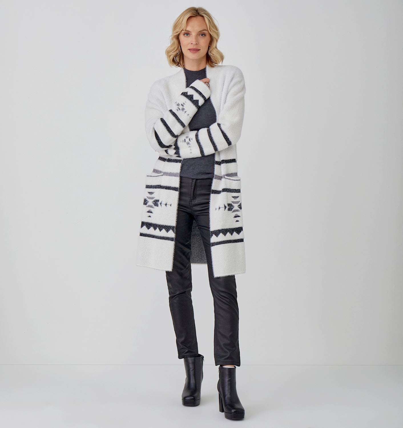 Knit Open Front Coatigan