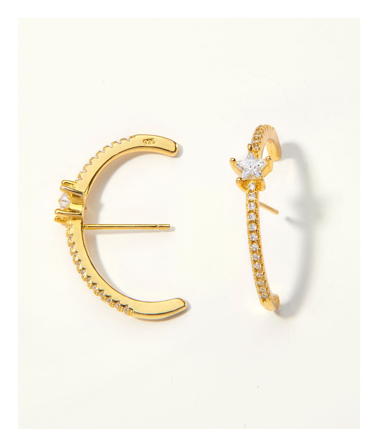 Frosted Star Earrings