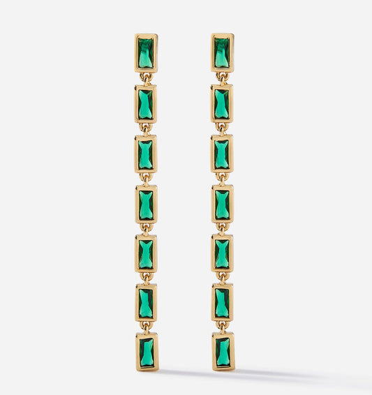Emerald Green Drop Earrings
