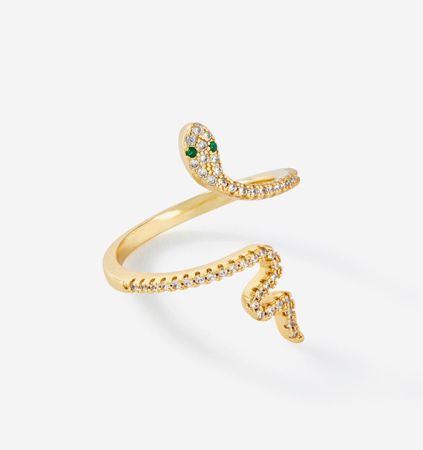 Gold Plated Snake Ring