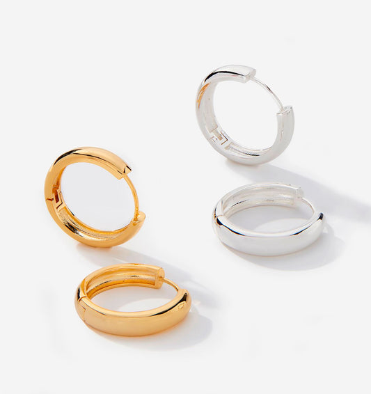 Hinged Chunky Hoop Earrings