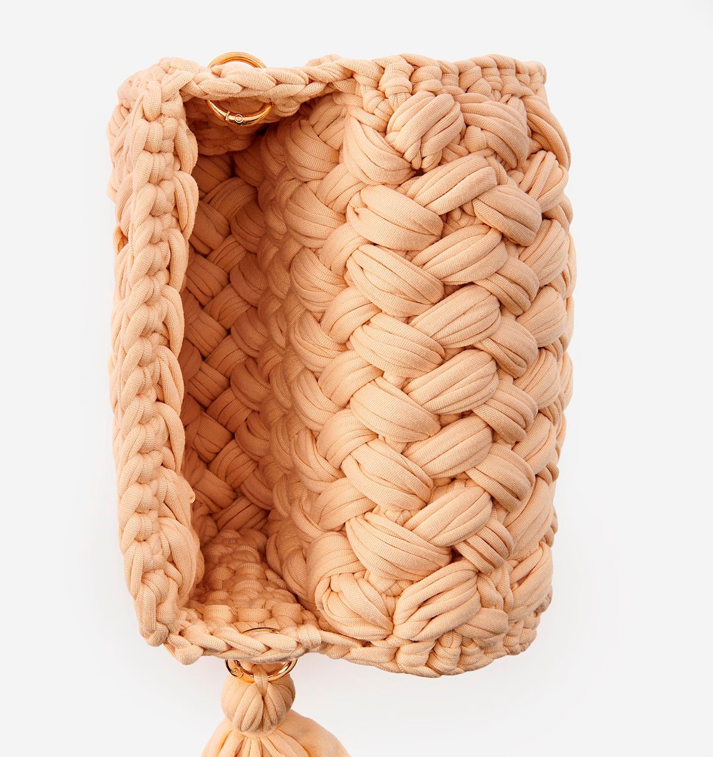 Beige Woven Handbag