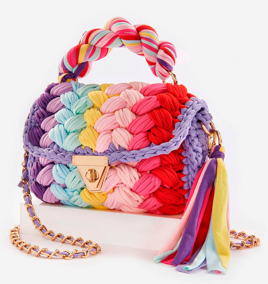 Multicolour Woven Handbag