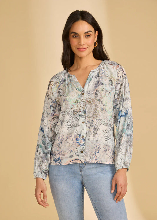 Long Sleeve Printed Shirt, Neutral Narnia