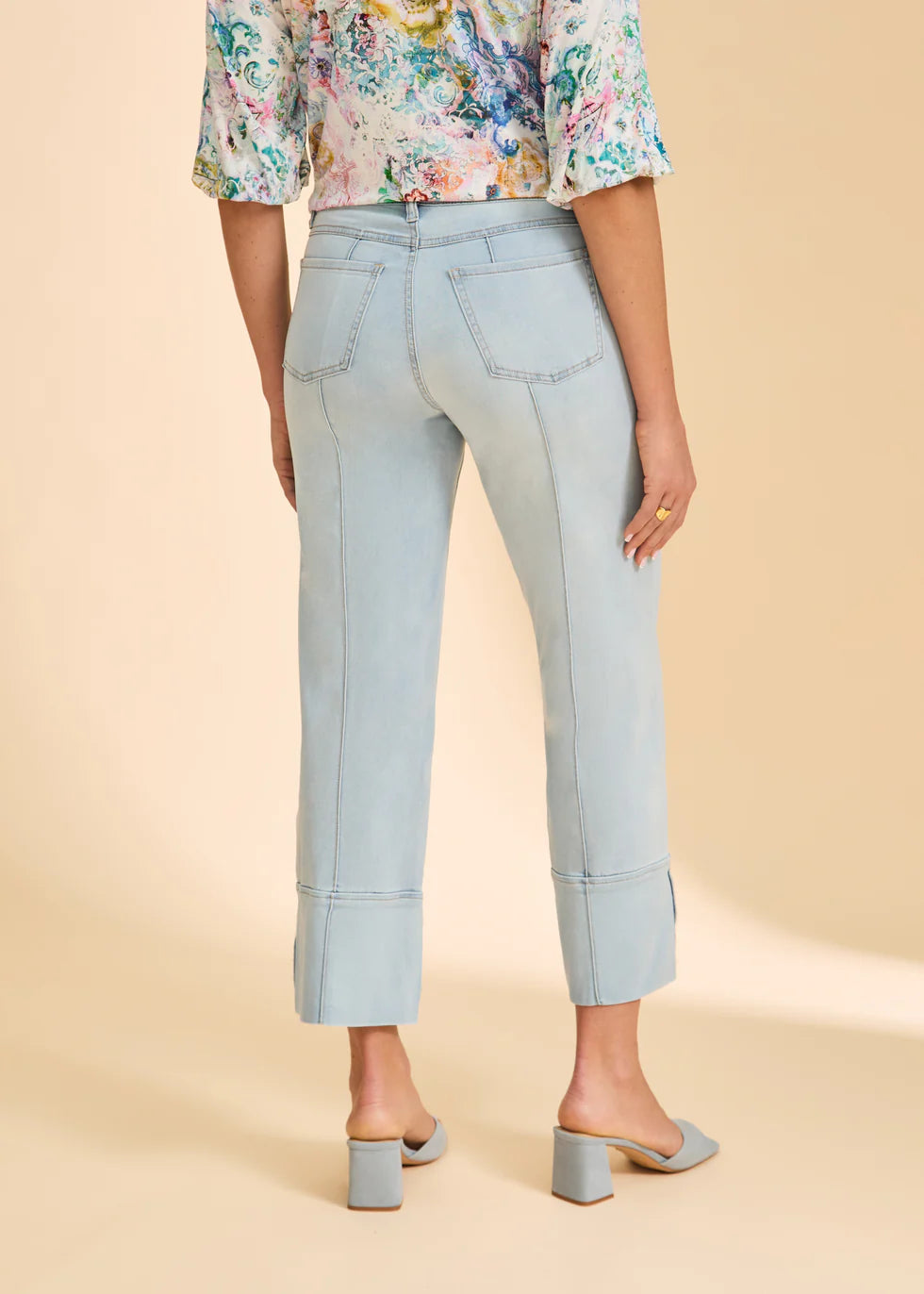 Olivia Wide Cuffed Ankle Denim