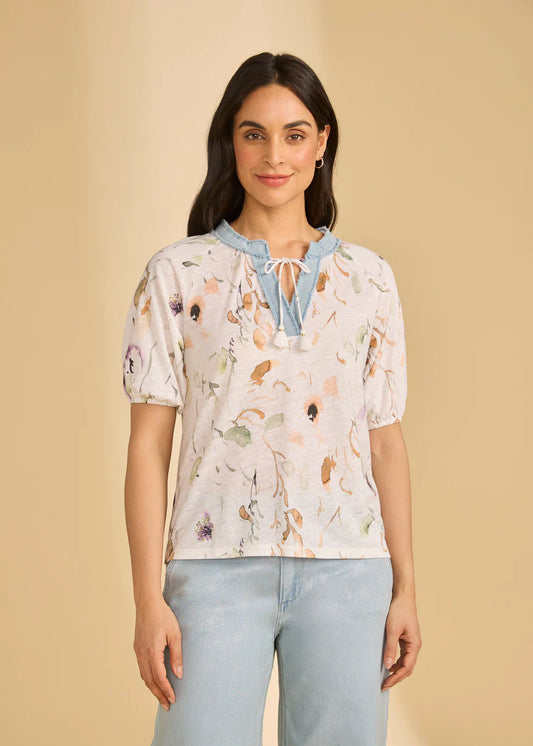 3/4 Sleeve Embellished Top