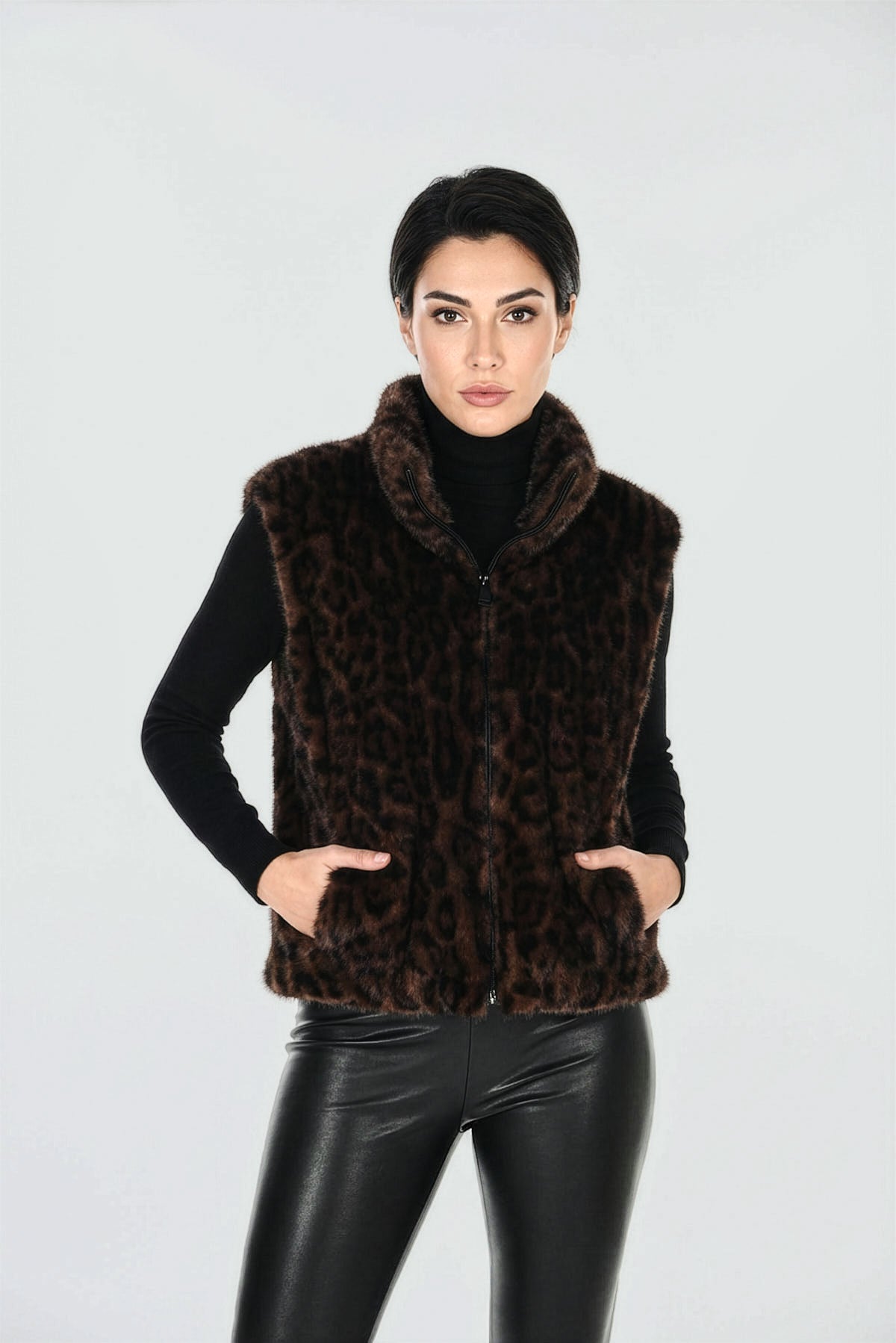 Reversible Cheetah Vest