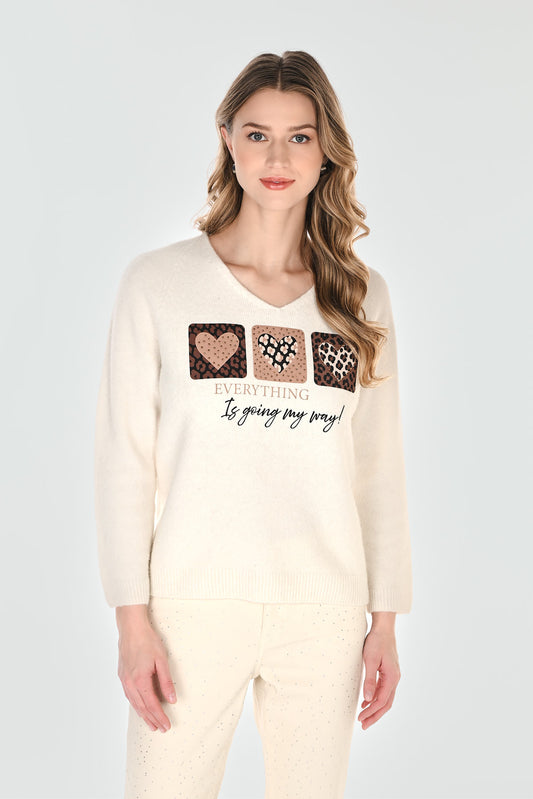 Knit Winter White Sweater