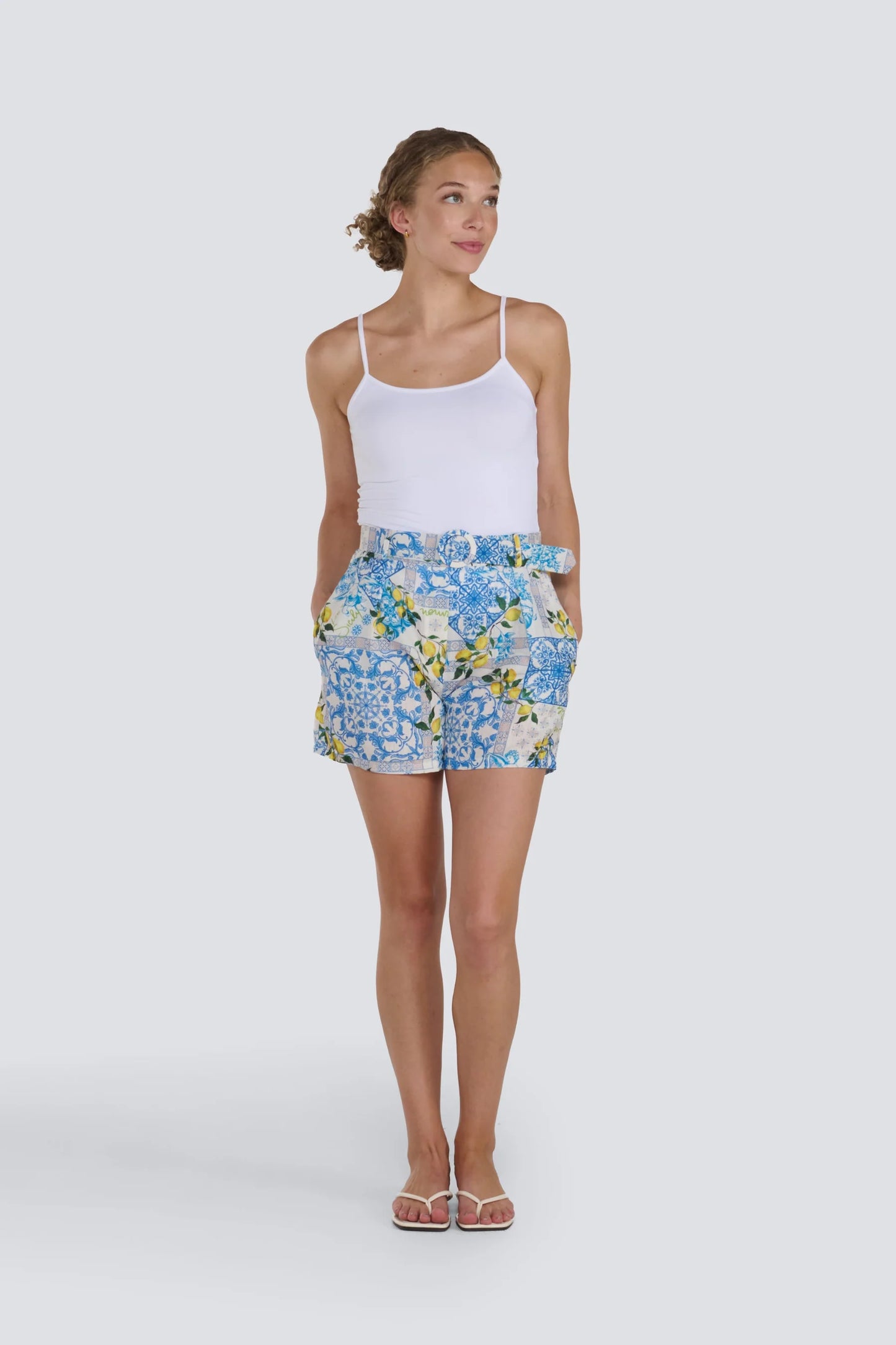 Lemon Print Shorts