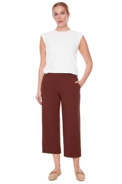 Solid Ponte Wide Leg Pant