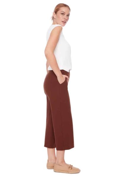 Solid Ponte Wide Leg Pant