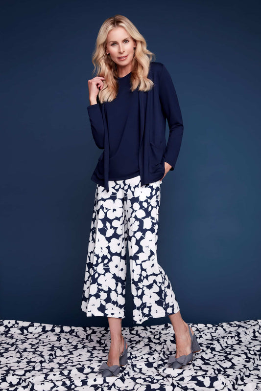 Poppi Amalfi Wide-Leg Cropped Pant