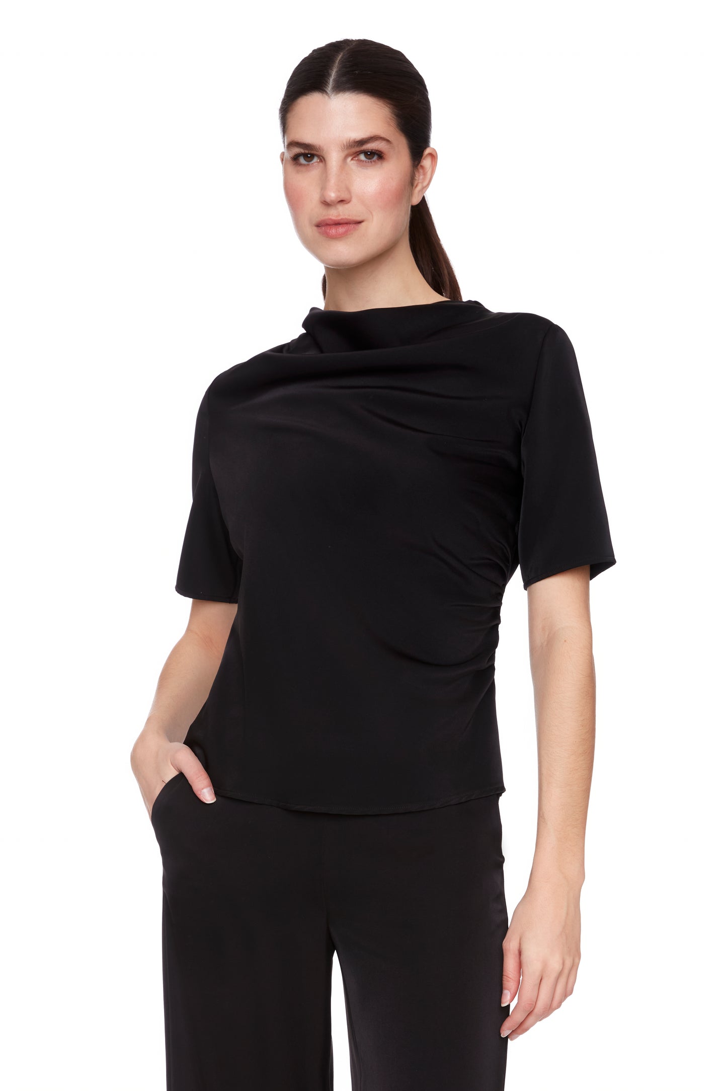Solid Belize Satin Blouse