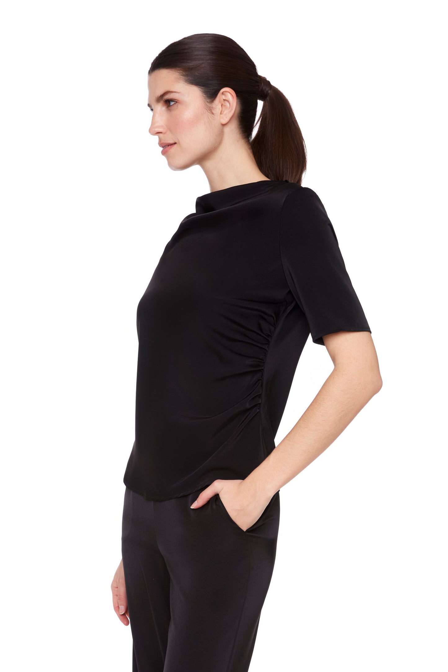 Solid Belize Satin Blouse