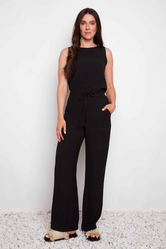 Air Flow Wide Leg Pant - Black