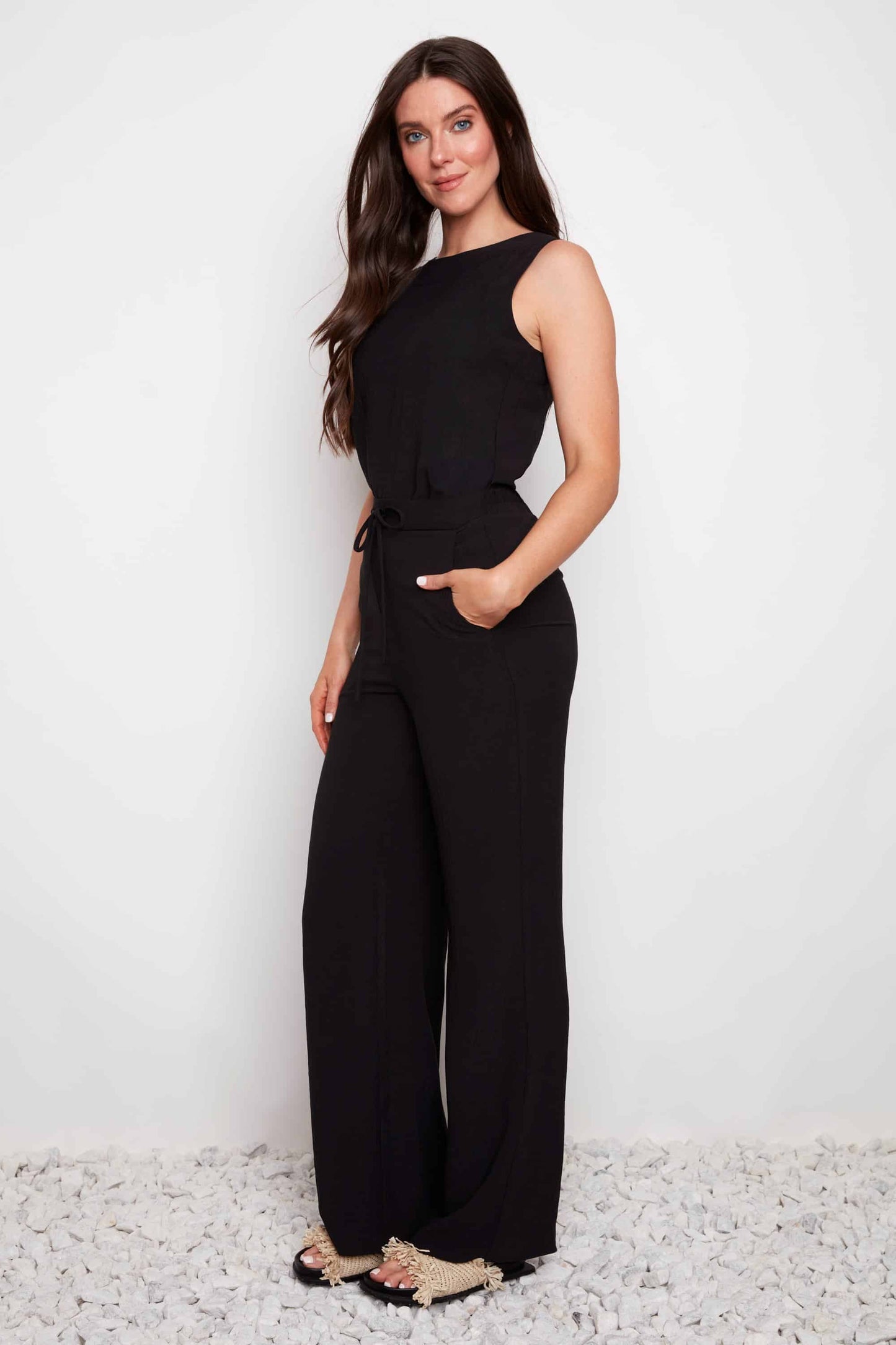 Air Flow Wide Leg Pant - Black