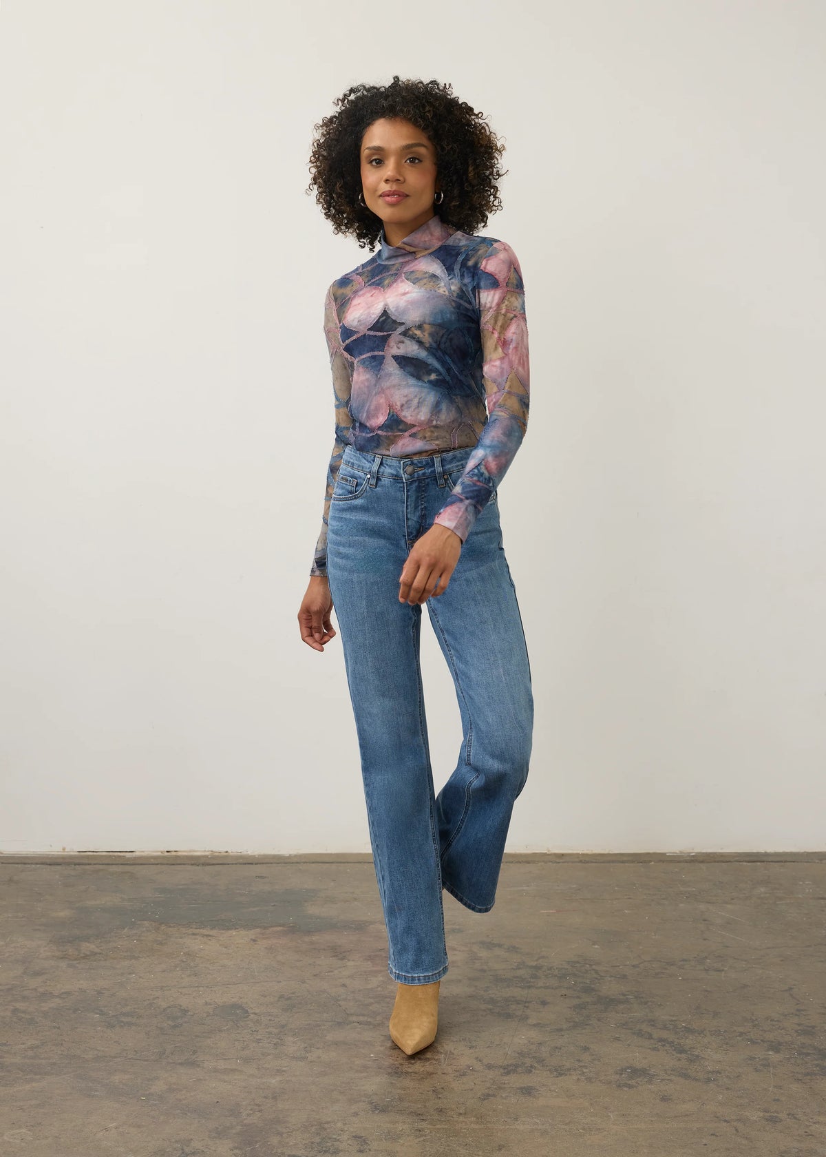 Long Sleeve Mock Neck Top - Equinox