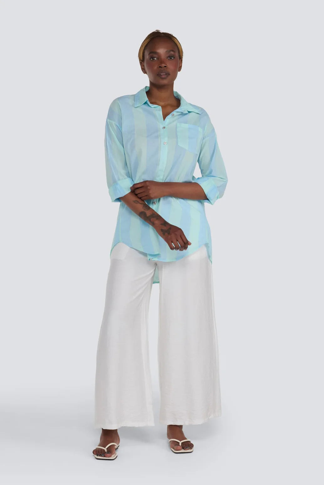 Aqua Stripe Shirt