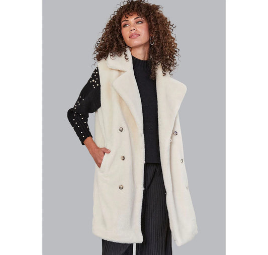 Darce Sherpa Mid Length Vest