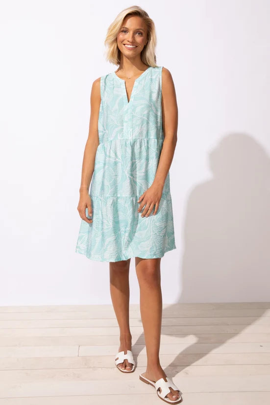 Paradise Dress Dotted Leaves