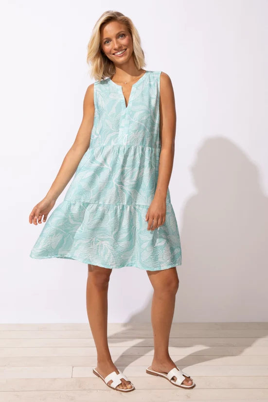 Paradise Dress Dotted Leaves