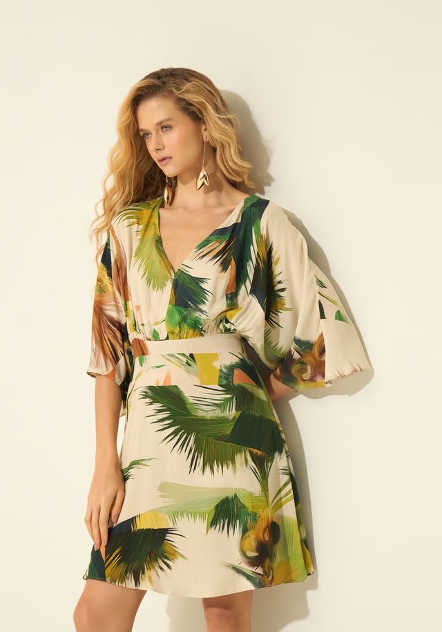 Palm Print Dress