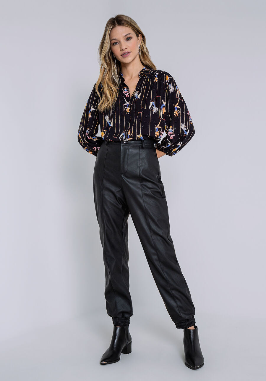 Vegan Leather Joggers