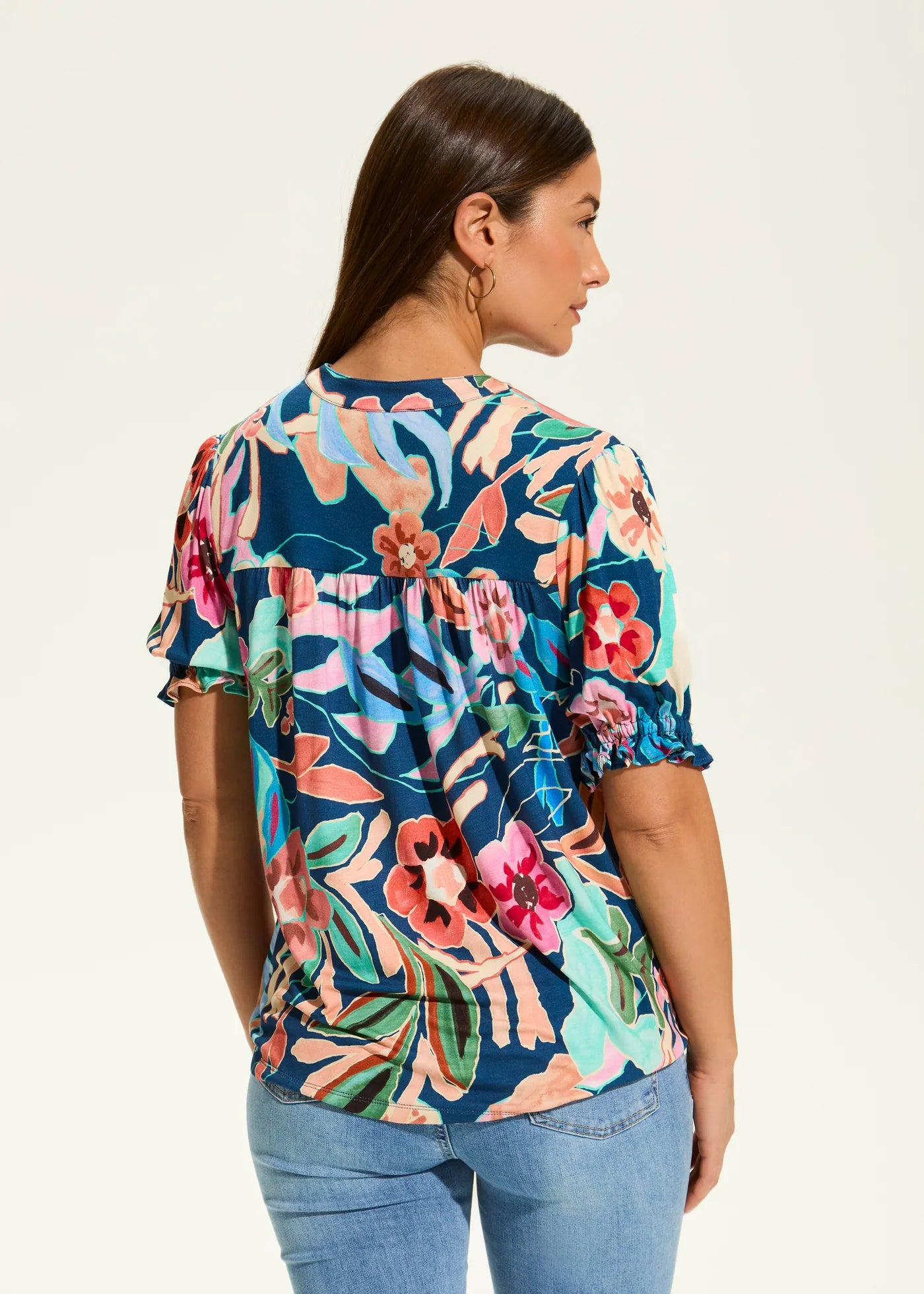 Elbow Sleeve Embellished Top