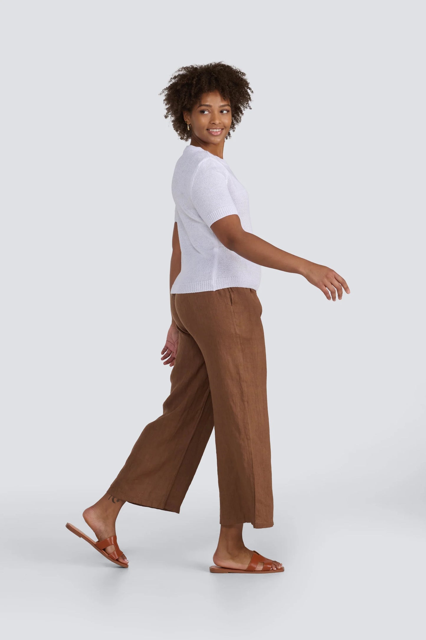 Tobacco Linen Pants